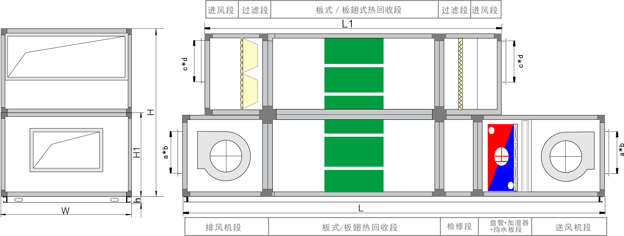 山东板翅/板式组合形式五